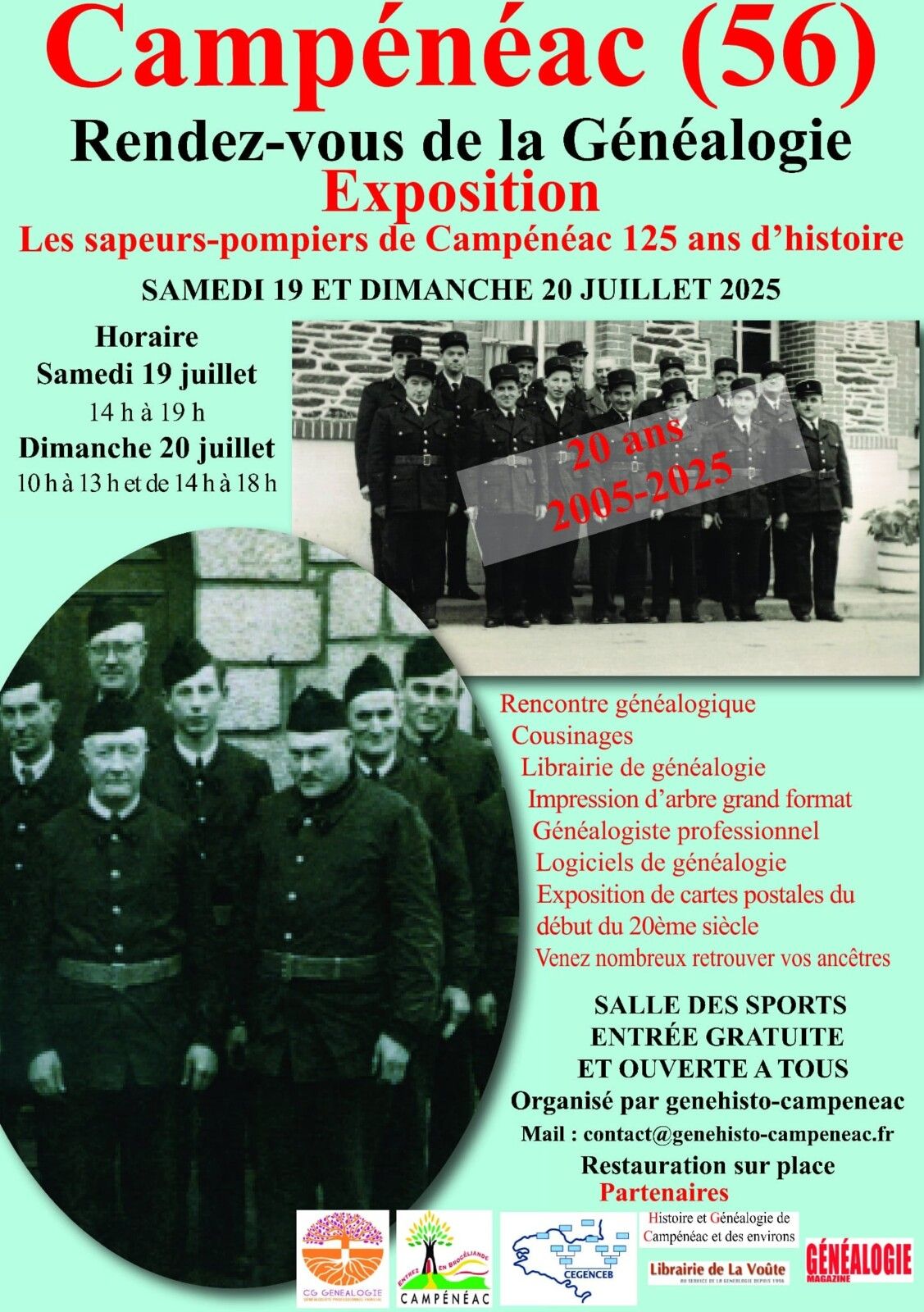 Rendez-vous de la Généalogie Campénéac (56) les 19 et 20 juillet 2025